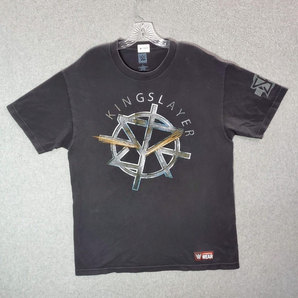 WWE Men Shirt Large Black Kingslayer Seth Rollins‎ Graphic Burn It Down Tee